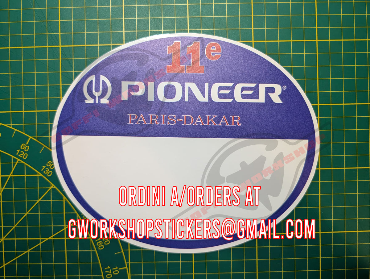 Sticker Tabella porta numero Pioneer