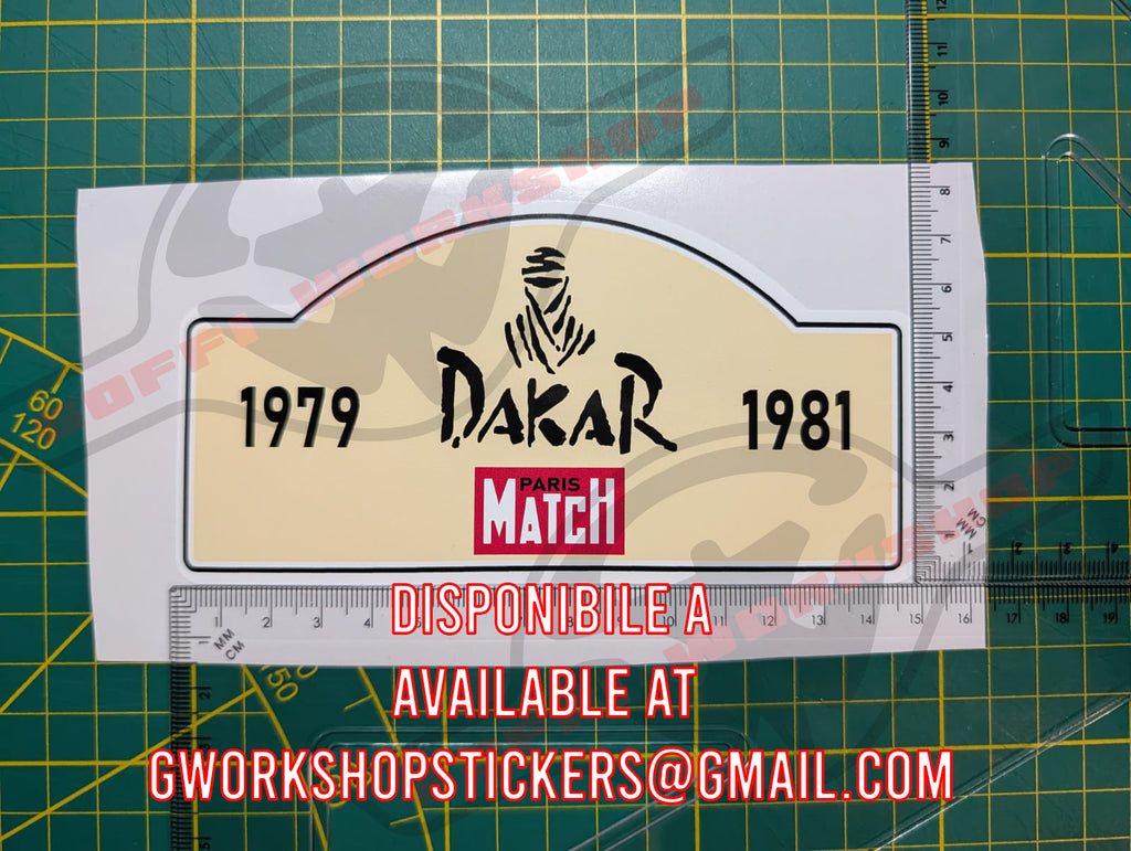 Stickers Dakar Retro Plates