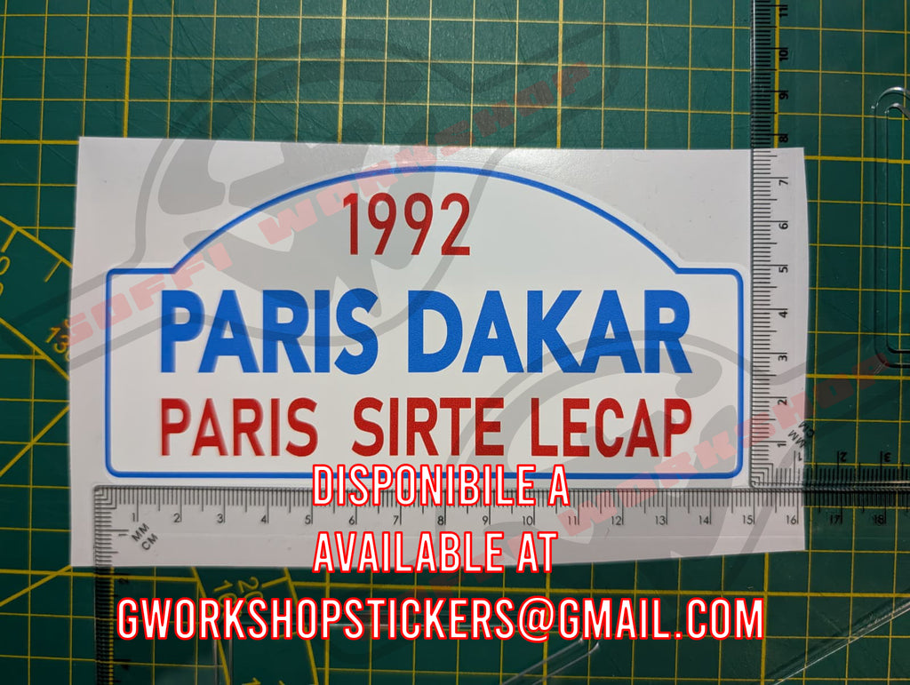 Stickers Dakar Retro Plates