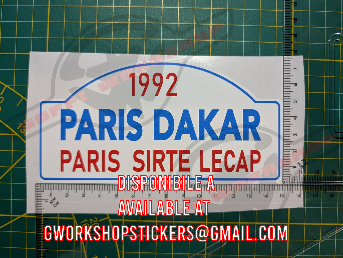 Stickers Dakar Retro Plates