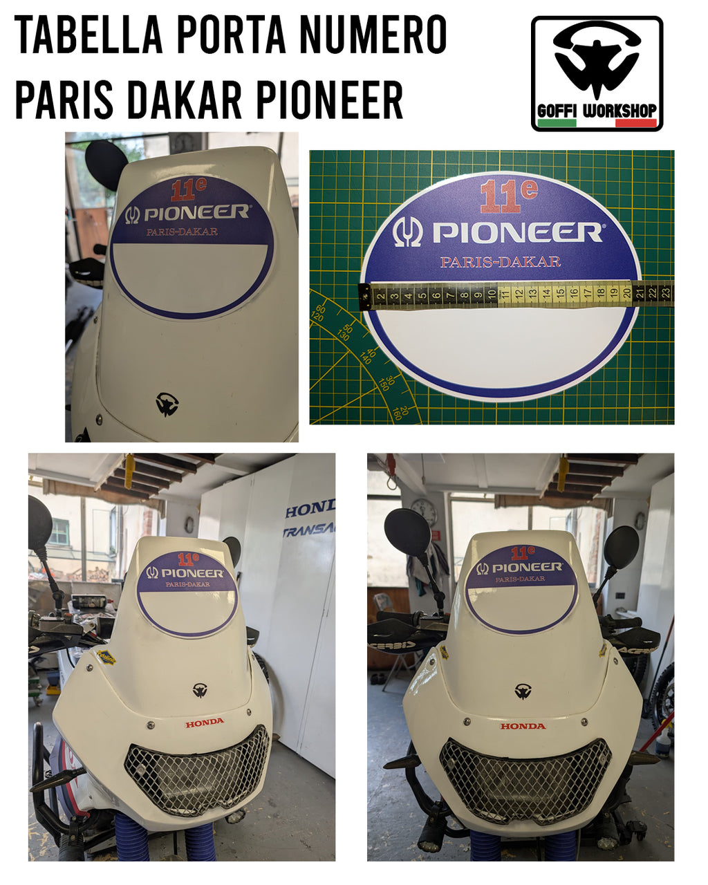 Sticker Tabella porta numero Pioneer