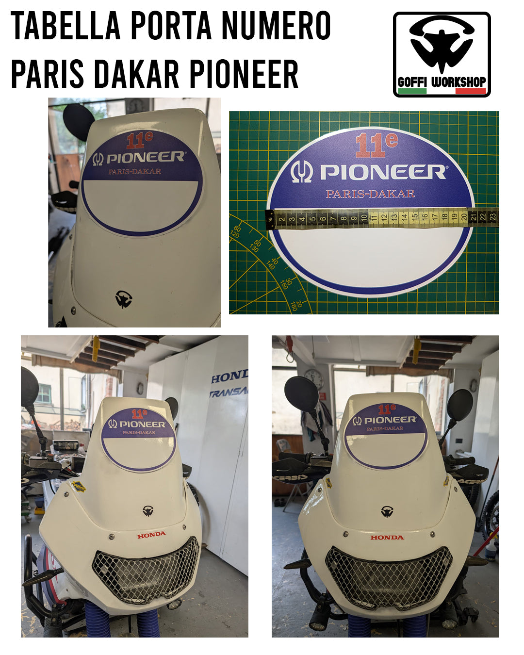 Sticker Tabella porta numero Pioneer