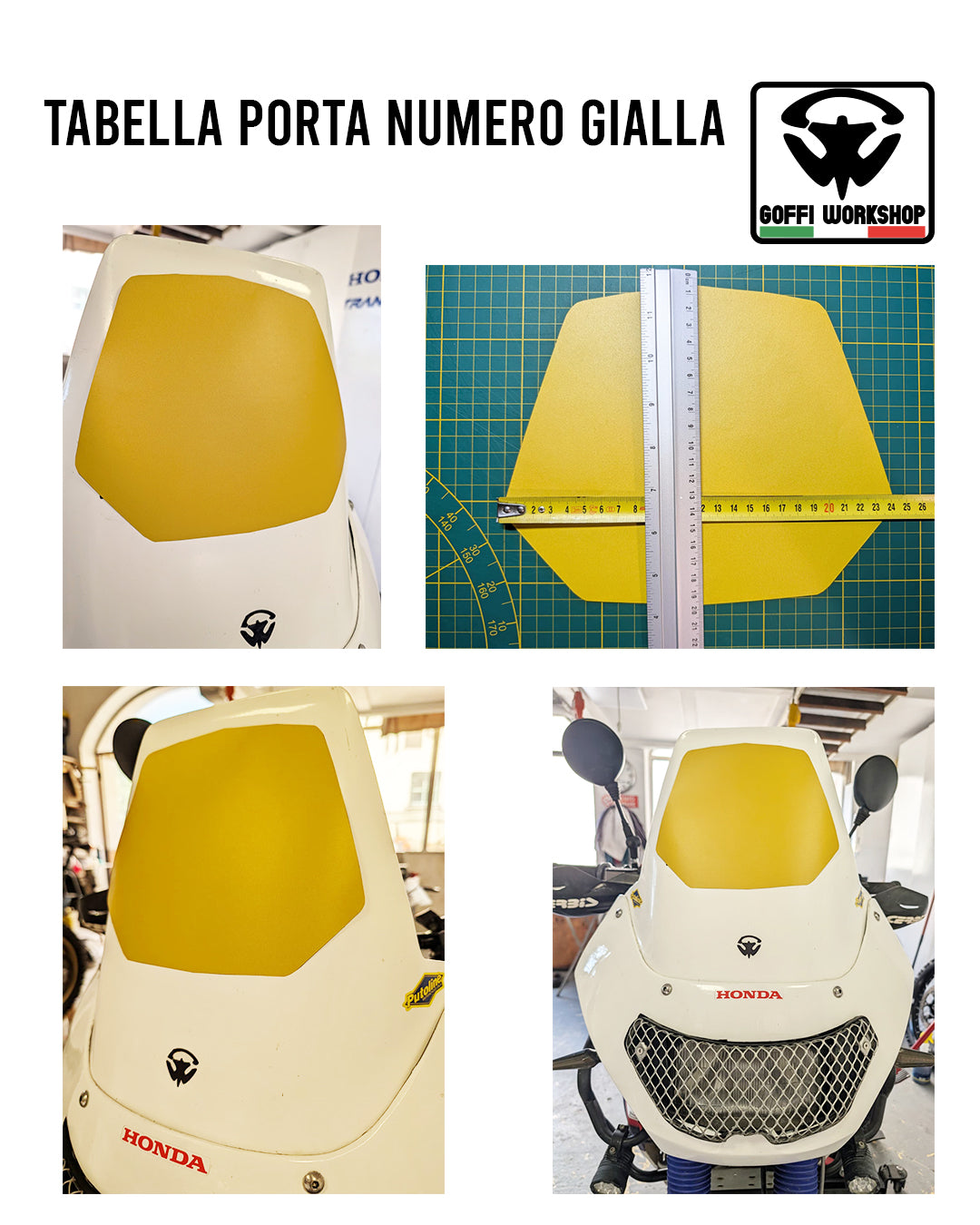 Sticker Tabella Porta Numero Gialla